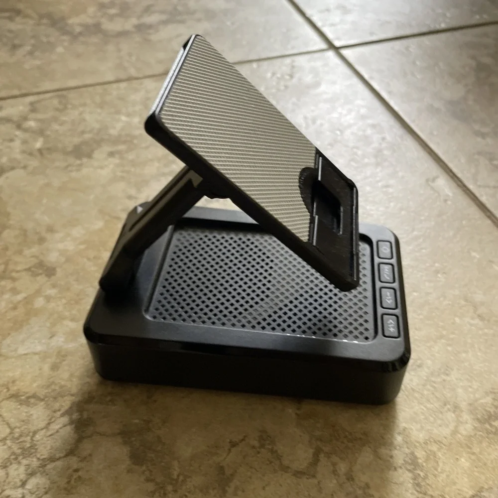 Jteman L9 Black Wireless Cell Phone Stand With Bluetooth Speaker - Picture 4 of 9